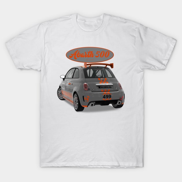 ABARTH 500 499 Back T-Shirt by PjesusArt